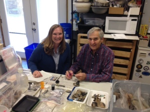 Me with volunteer Stan Younce who is learning to label.