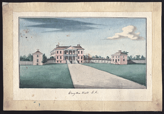 Artist: Pierre Eugene Du Simitiere (ca. 1736–1784), Drayton Hall S. C. Dated “1765” on reverse. Watercolor, pencil, and ink on laid paper, 8-3/8 x 12-1/2 inches. Drayton Hall collection.