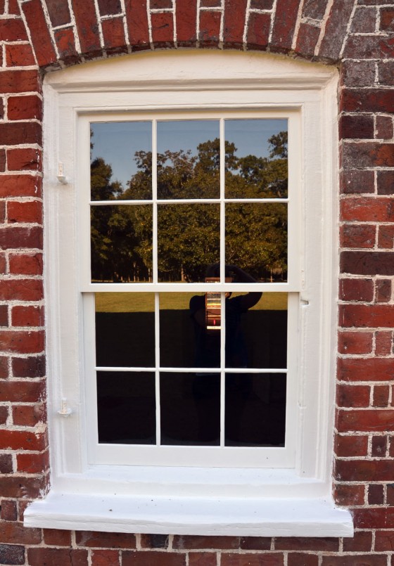 New Window Sashes in the Basement of Drayton Hall